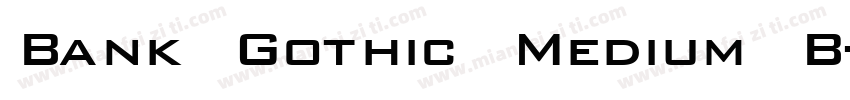 Bank Gothic Medium B字体转换